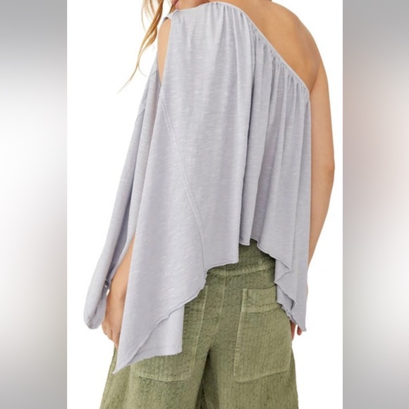 Spring Break One Shoulder Top in Grey Dawn ~ Free People ~ XL - Picture 4 of 5